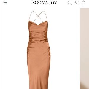 Shona Joy La Lune Lace Back Maxi- Copper